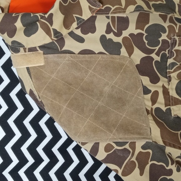 Vintage 90s WINCHESTER camo x orange reversible hunting jacket men plus XXL - cr - Picture 4 of 8